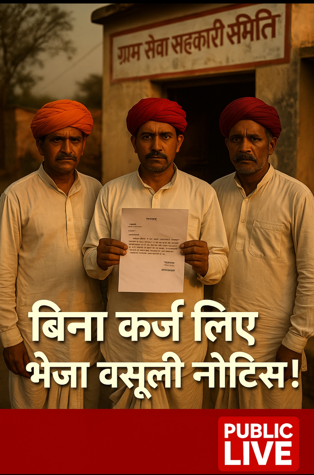 बिना ऋण उठाए ग्रामीणों को भेजे गए रिकवरी नोटिस, समिति पर उठे सवाल